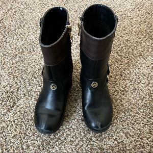 Michael Kors Brown/Black Tall Riding Boots, Size 10